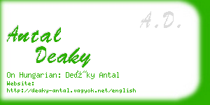 antal deaky business card